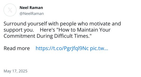 Surround yourself with people who motivate and support you. 🤝 Here's 