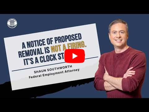 8.13.26 A Notice of Proposed Removal is NOT a Firing. It's a Clock Starting.
