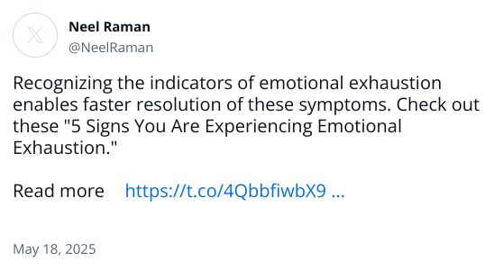 Recognizing the indicators of emotional exhaustion enables faster resolution of these symptoms. Check out these 