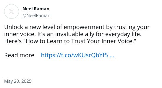 Unlock a new level of empowerment by trusting your inner voice. It's an invaluable ally for everyday life. Here's 