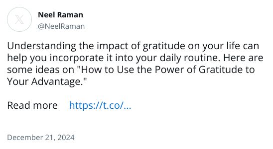 Understanding the impact of gratitude on your life can help you incorporate it into your daily routine. Here are some ideas on 