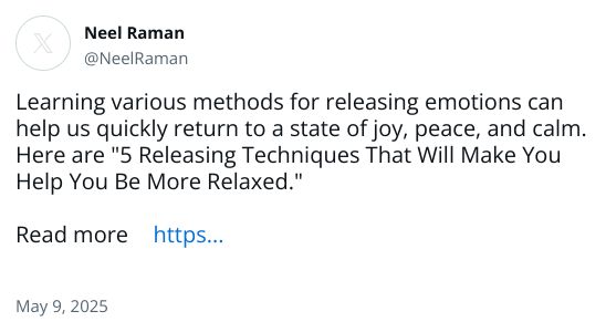 Learning various methods for releasing emotions can help us quickly return to a state of joy, peace, and calm. Here are 