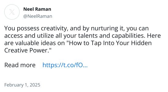 You possess creativity, and by nurturing it, you can access and utilize all your talents and capabilities. Here are valuable ideas on 