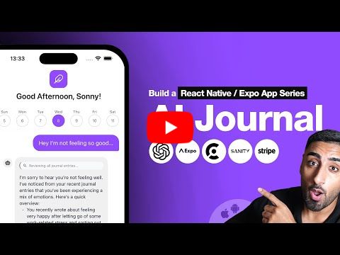 🔴 Let's build an AI Journal App w/ REACT NATIVE! (Sanity, Clerk, Stripe, Expo, Cursor, MCP, OpenAI)