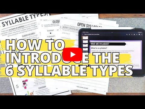 How to Teach the 6 Syllable Types