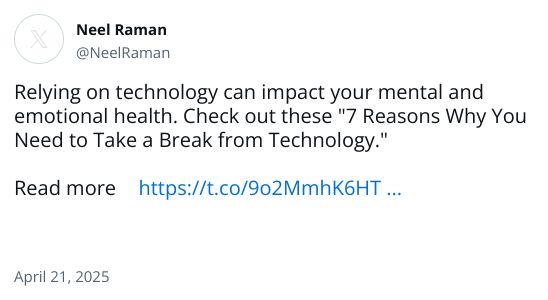 Relying on technology can impact your mental and emotional health. Check out these 