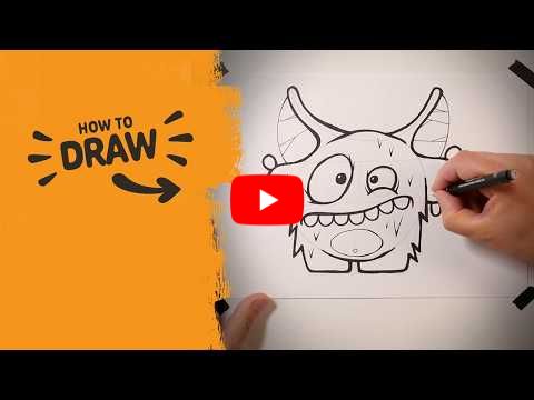 How to Draw a Wonky Monster Character (Easy Sharpie Drawing)