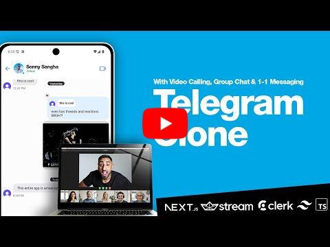 🔴 Lets build a Telegram 2.0 Clone with Next.js! (Video Calling, Group & 1-1 Chat, Stream, Clerk, TS)