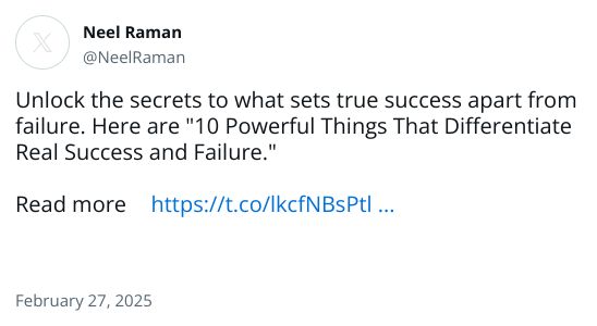 Unlock the secrets to what sets true success apart from failure. Here are 