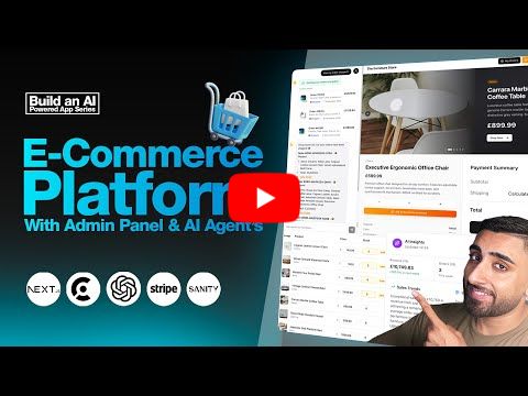 🔴 Let's build an AI E-Commerce Platform with NEXT.JS 16! (Sanity, Clerk, Stripe, AI Agents, Zustand)