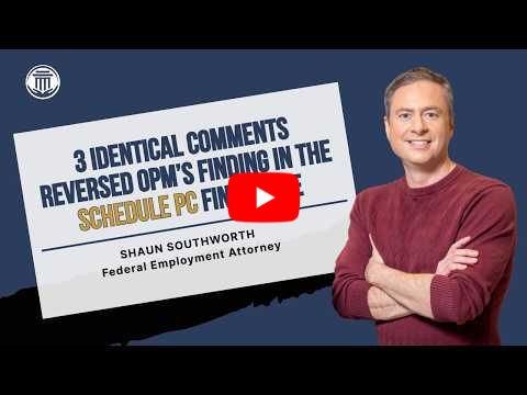 3.10 Three Identical Comments Reversed OPM's Finding