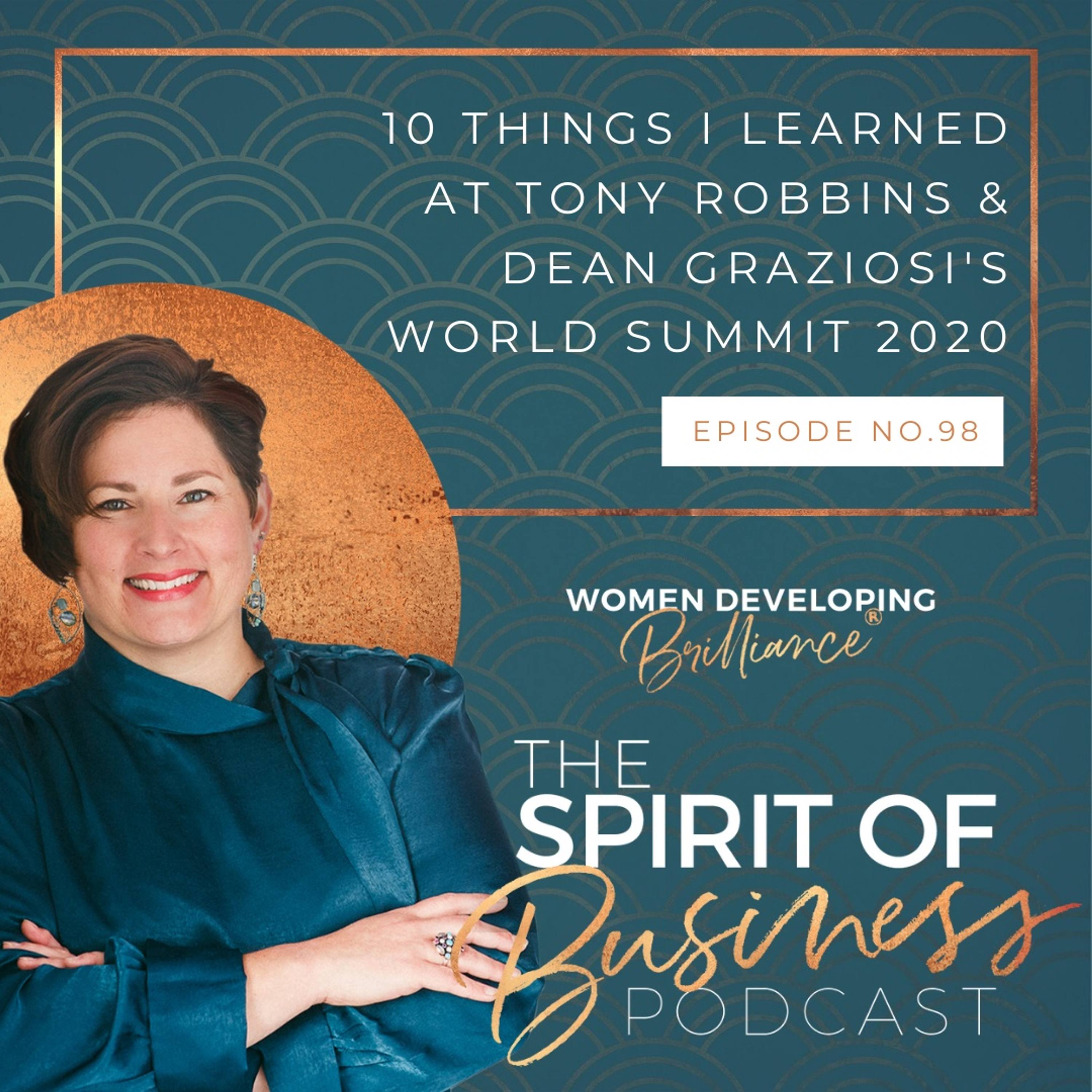 10 Things I Learned at Tony Robbins & Dean Graziosi's World Summit 2020 episode artwork