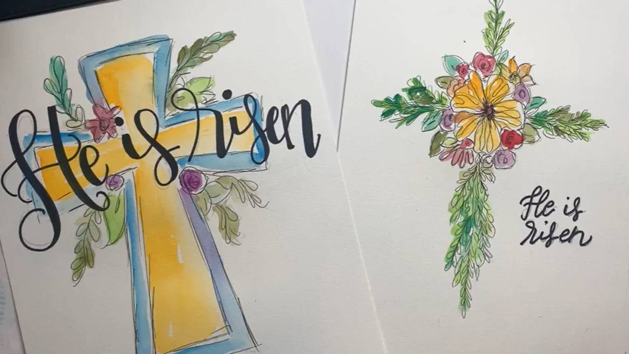 * Watercolor Easter Crosses - March 2021 Course Image