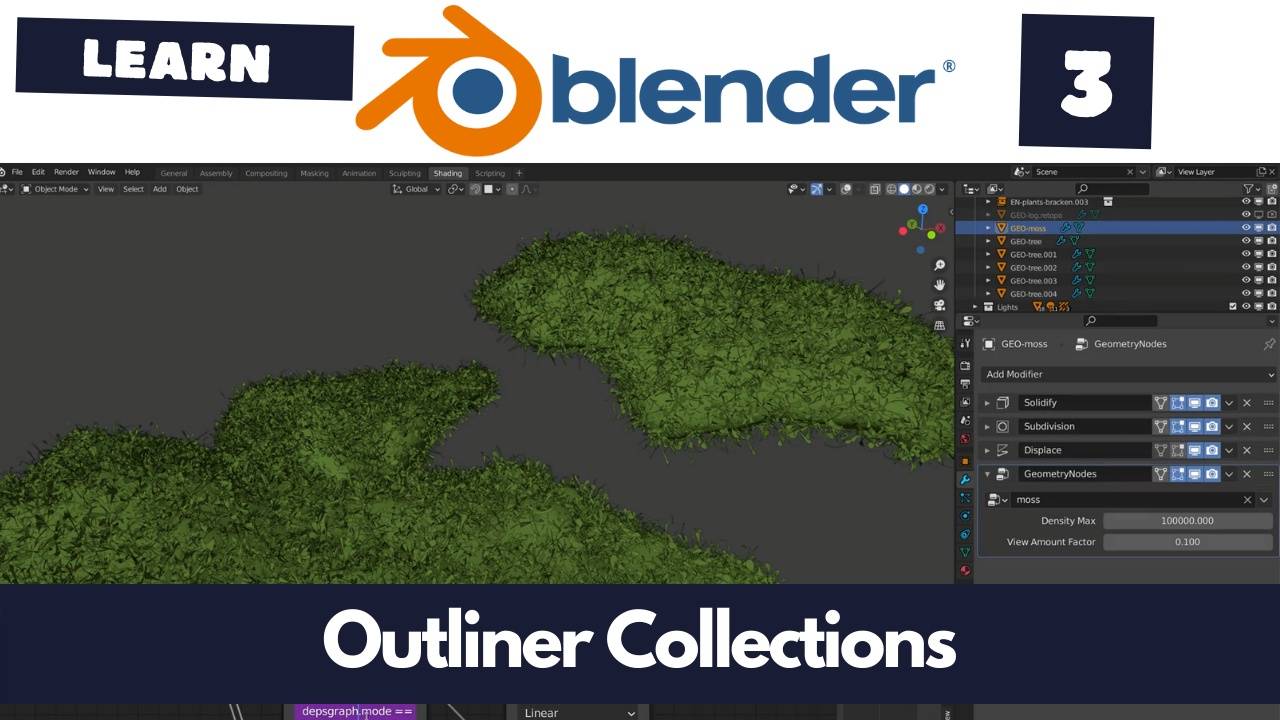 Learn Blender 3 - Outliner - Collections