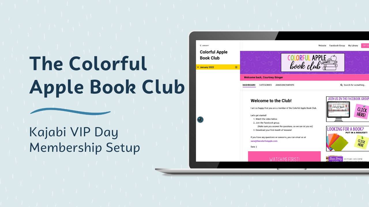 Client Showcase | The Colorful Apple | Kajabi Membership