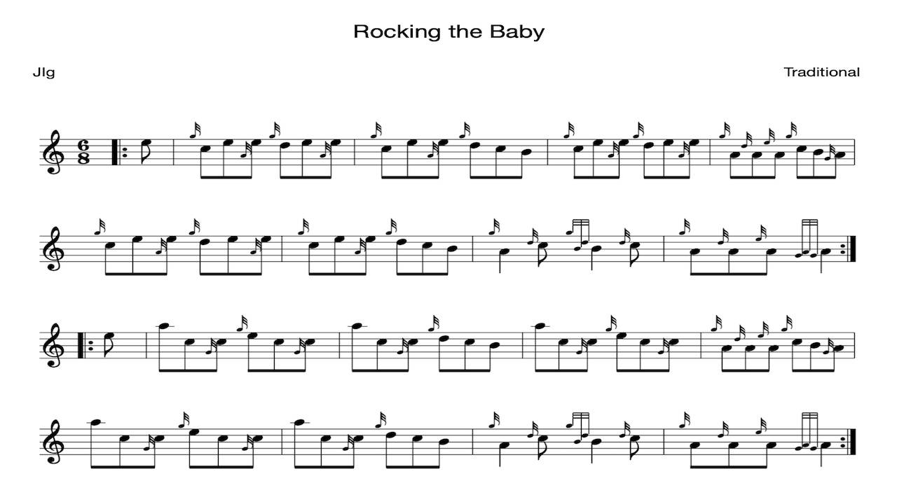 Rocking the Baby Bagpipe Sheet Music Learn Rocking the Baby Bagpipes