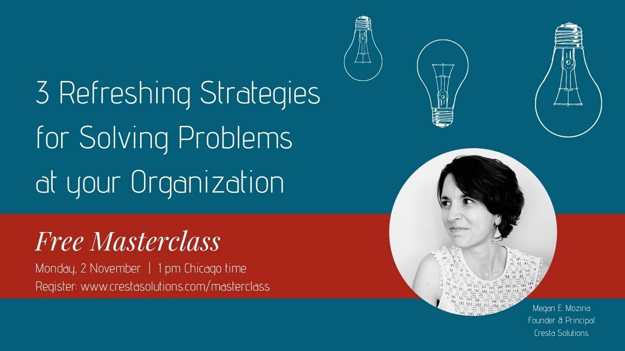 Announcing a free Masterclass "3 Refreshing Strategies for Solving