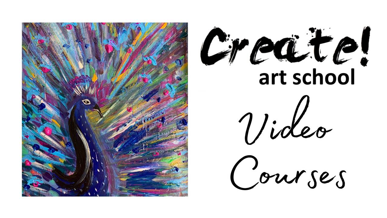 Take an art course with Create! art school Create at home with video