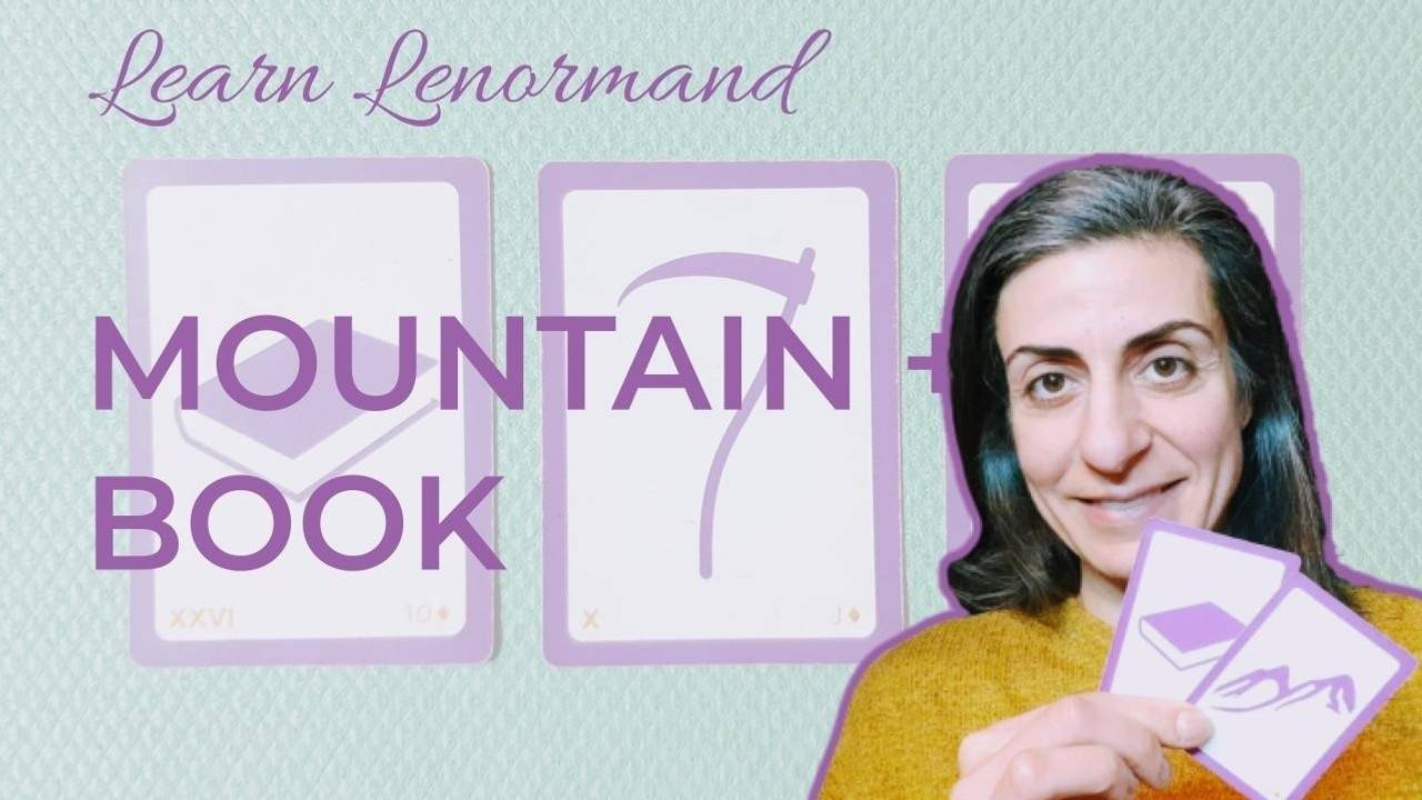 Lenormand Mountain and Book Card Combinations Pairs And Triplets