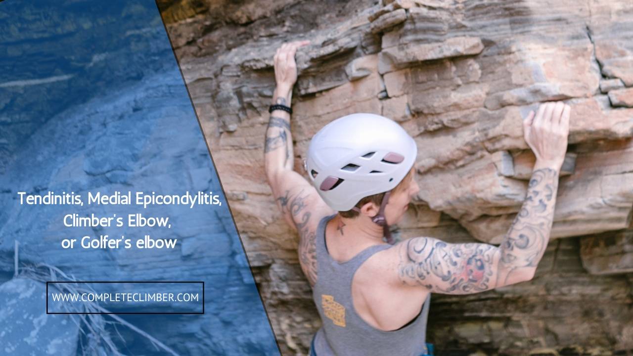 Tendinitis, Medial Epicondylitis, Climber’s Elbow, or Golfer’s elbow