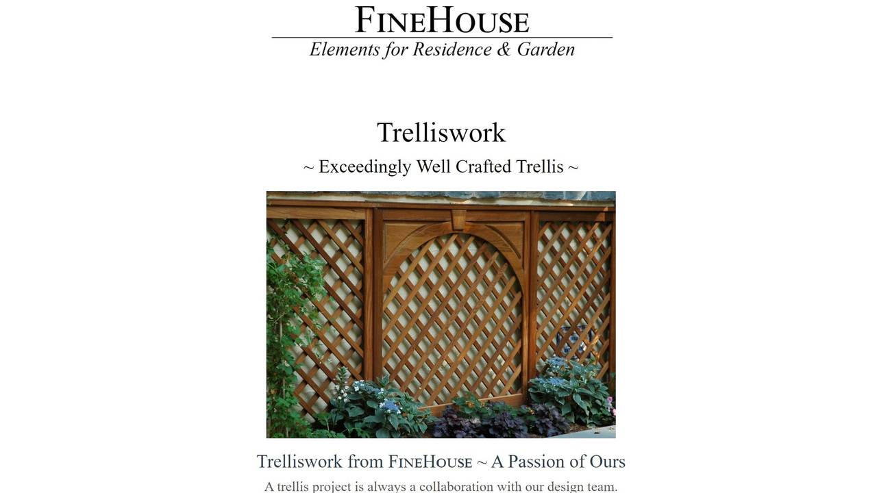 Architectural Trelliswork for Homes & Gardens