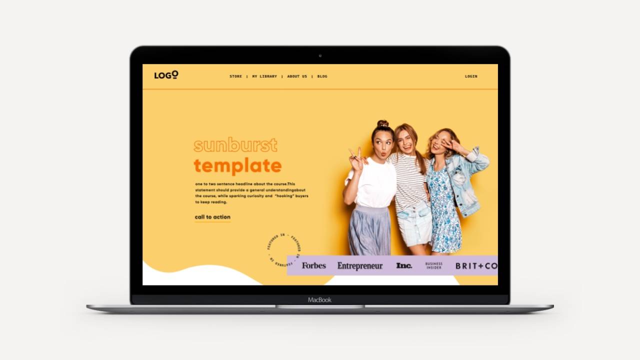 Sunburst - Kajabi + Wordpress - Lumina Creative: The Template Shop