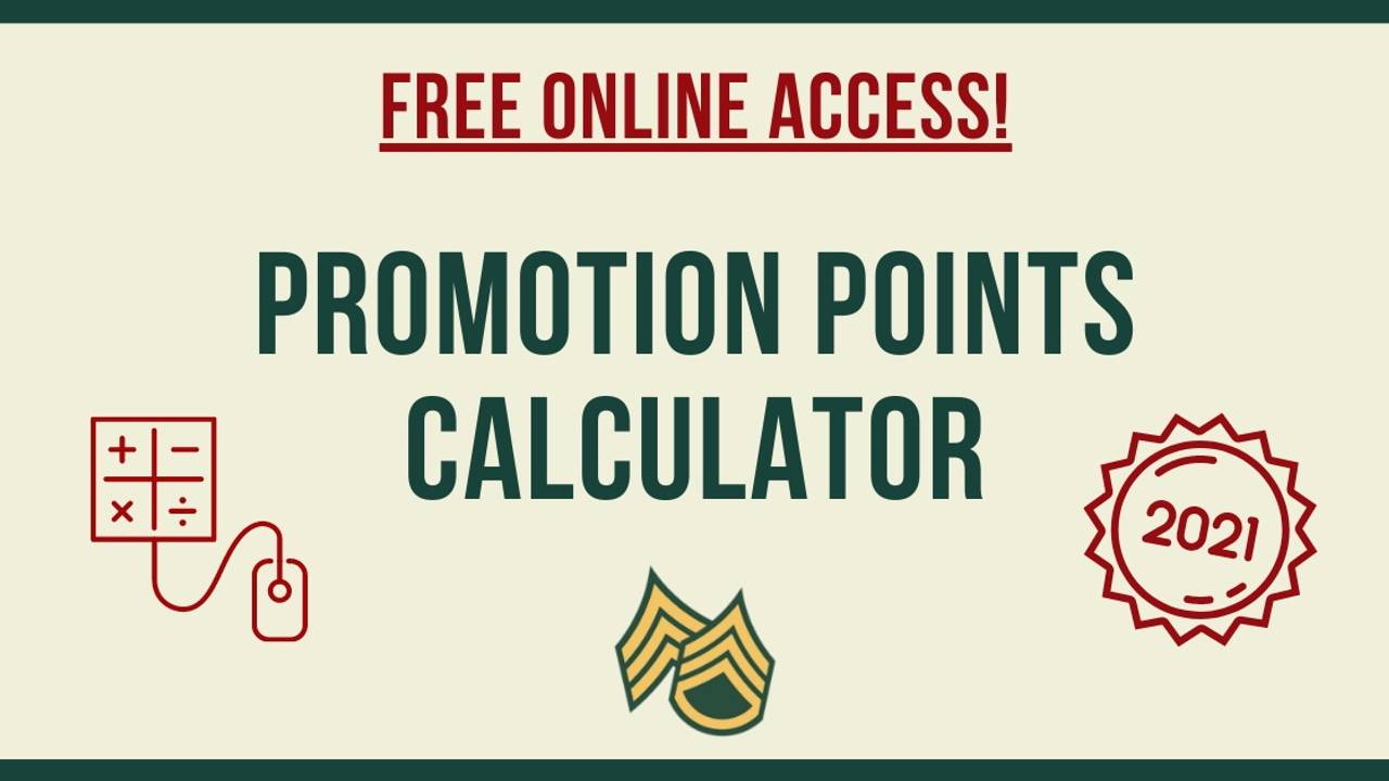 Army Promotion Points Calculator