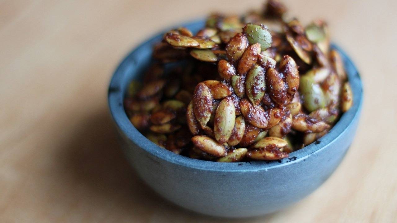 Sweet & Spicy Pumpkin Seed Brittle