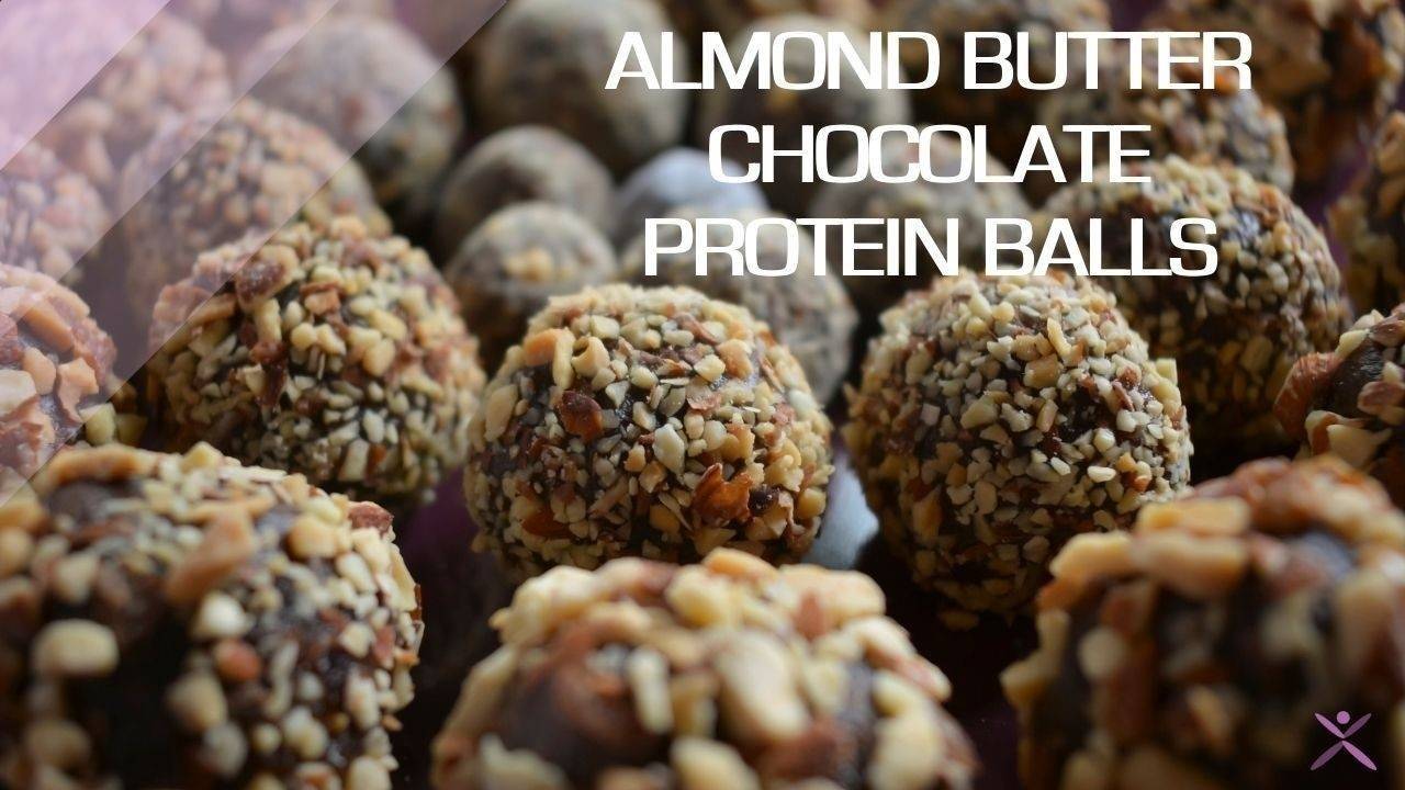 Almond Butter Chocolate Protein Balls