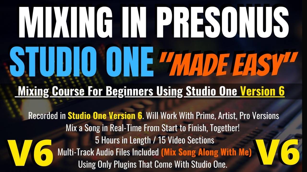 Presonus Studio One V6 Beginners Guide