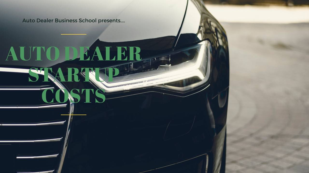 Dealership Startup Costs
