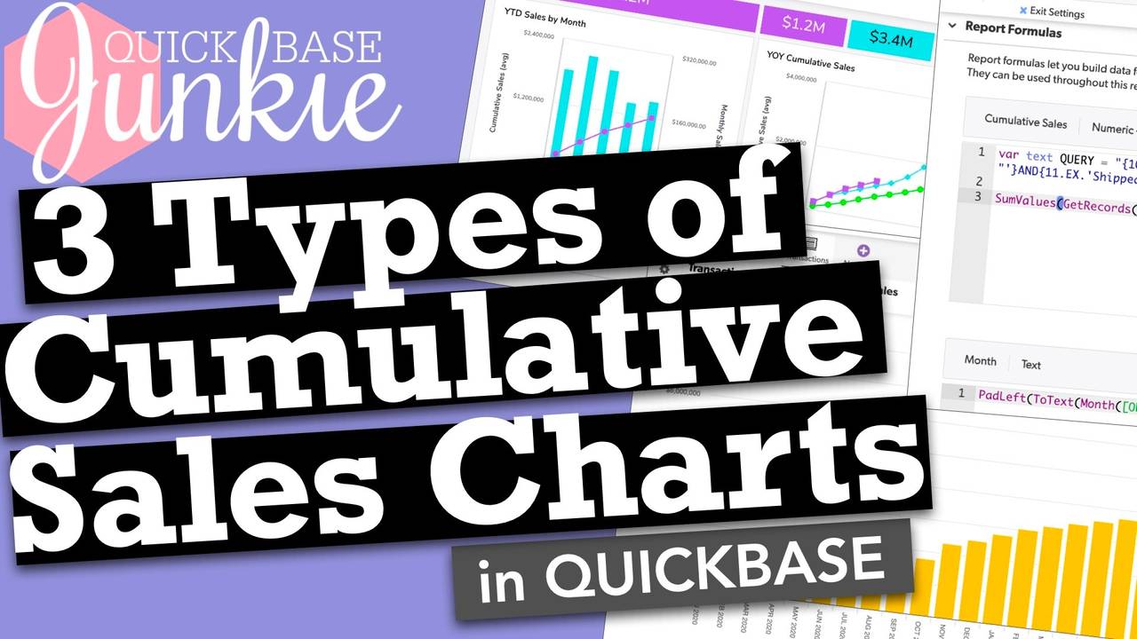 3 Types of Cumulative Sales Charts in Quickbase