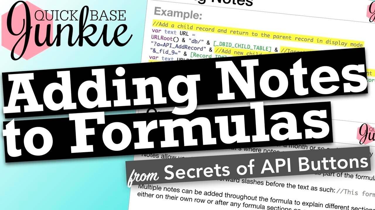 How To Add Notes To Formulas In Quickbase