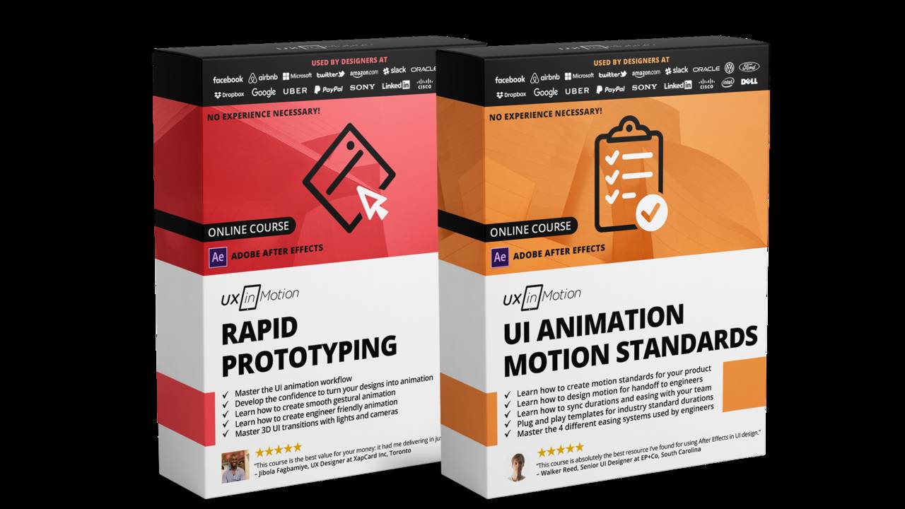 Rapid Prototyping + UI Animation Motion Standards bundle
