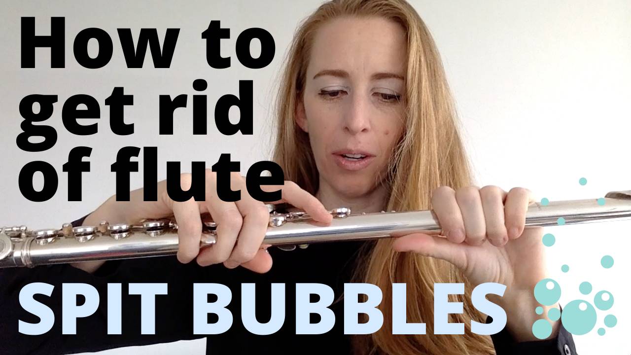 How to get rid of spit bubbles on a dribbling flute