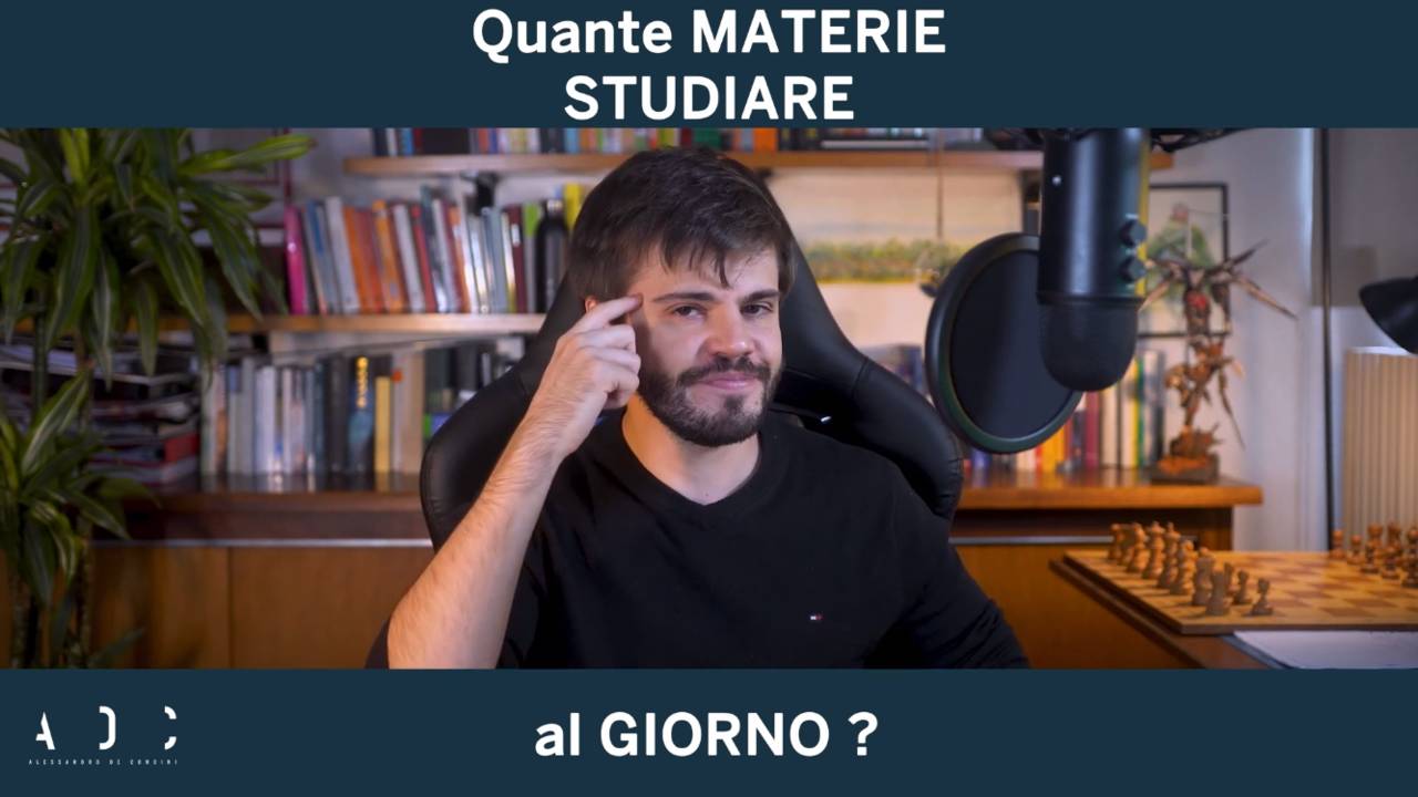 Quante MATERIE STUDIARE al GIORNO?