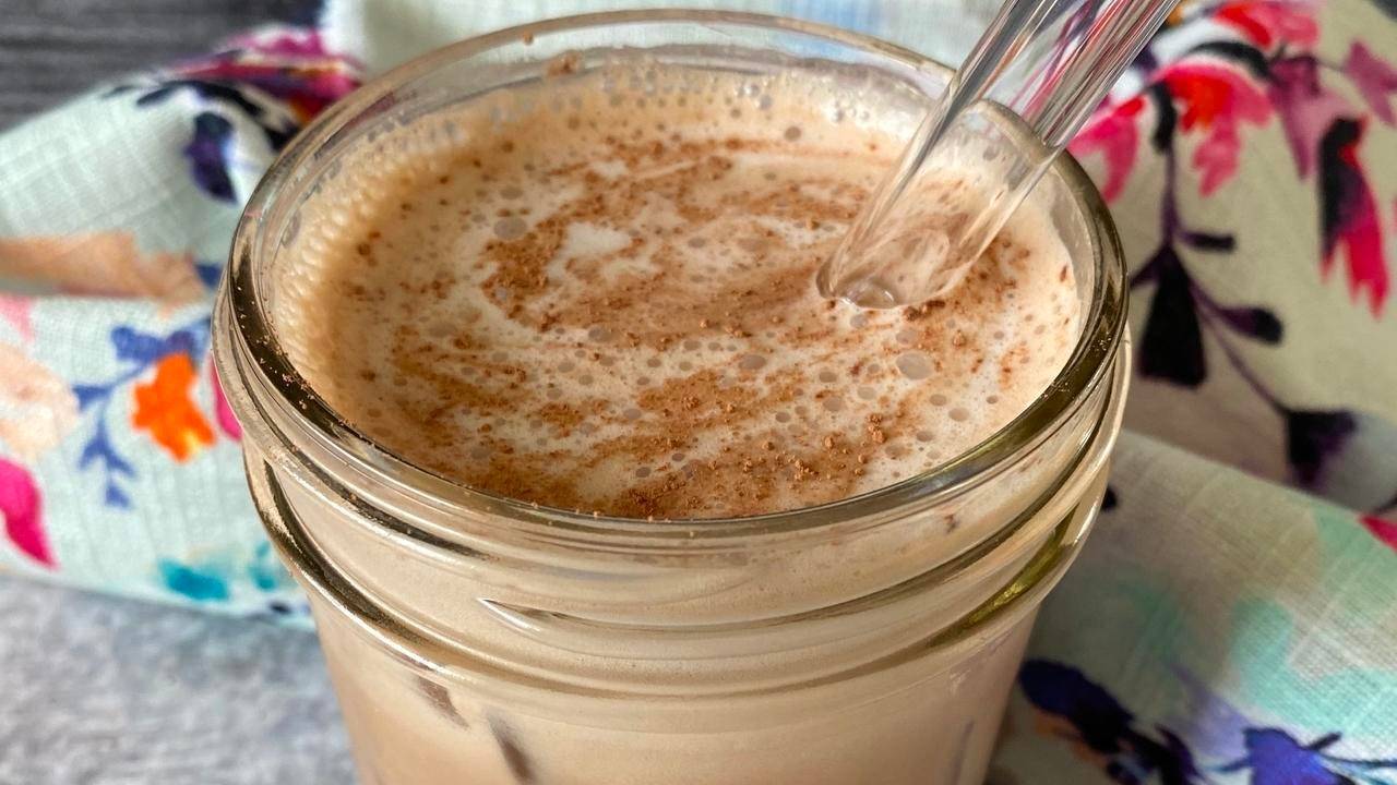 Healthy PlantBased Blended Iced Mocha