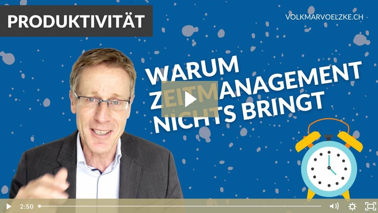 Warum Zeitmanagement nichts bringt
