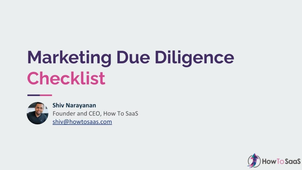 3 Questions to Cover in Your Marketing Due Diligence Period