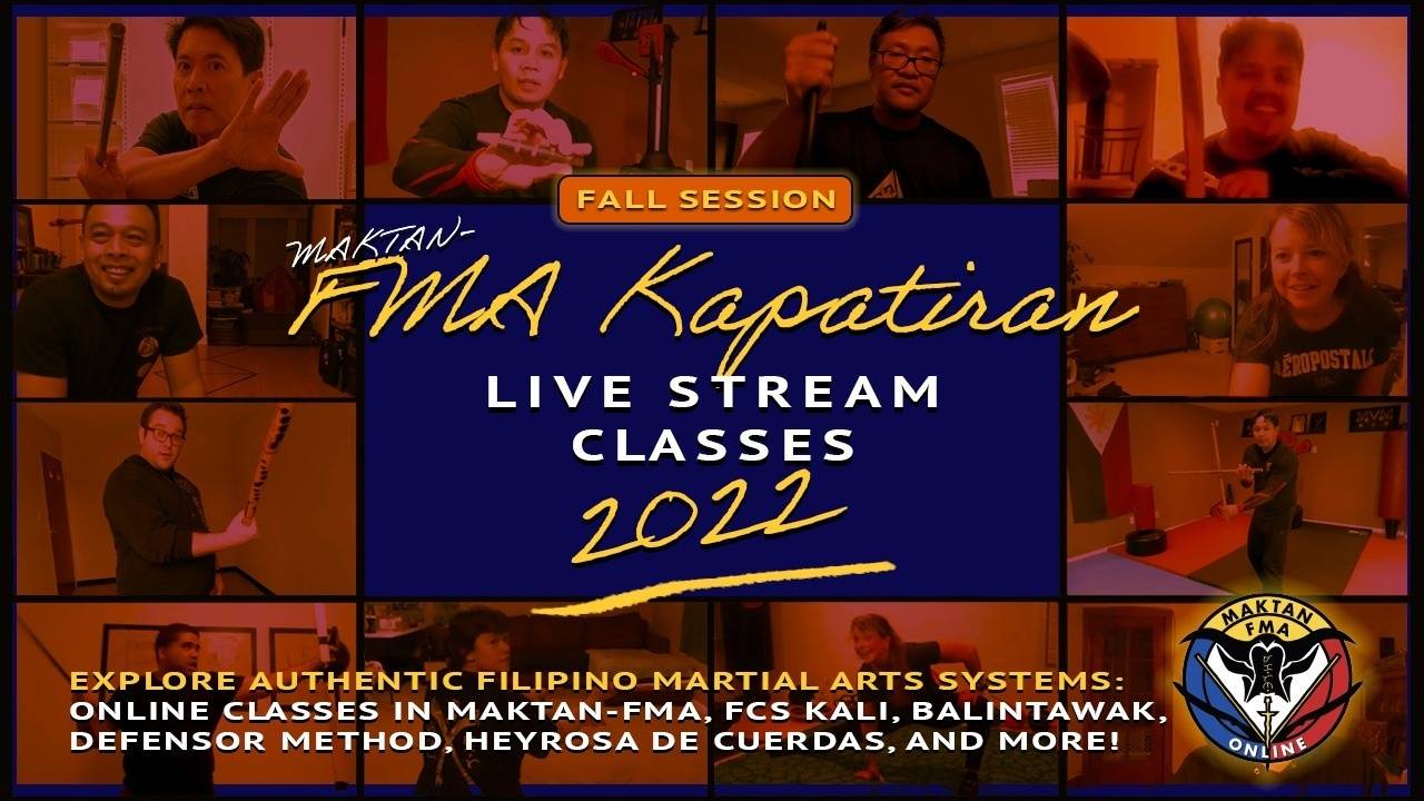 Kapatiran Live Stream Classes From MAKTAN-FMA + Affiliated Instructors