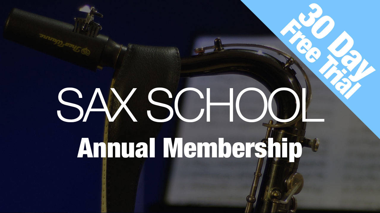 Sax School annual membership to online saxophone lessons for beginners