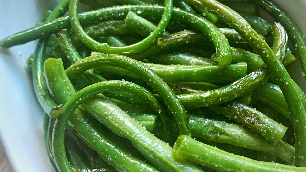 Garlic Scapes and Green Beans