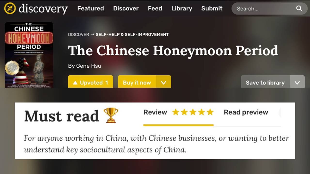 Reedsy Reviews THE CHINESE HONEYMOON PERIOD