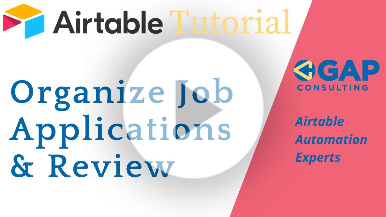 Build a process to organize and automate a job application process