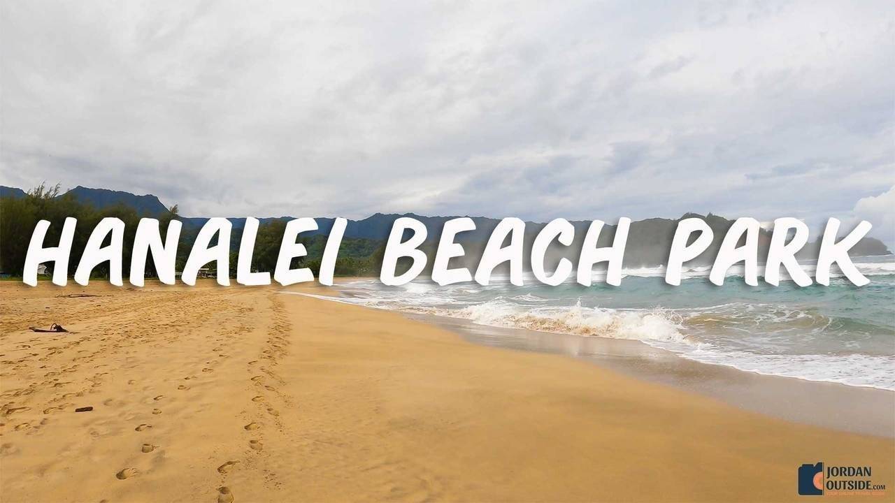 Hanalei Beach Park is located on the north shore of Kauai, Hawaii