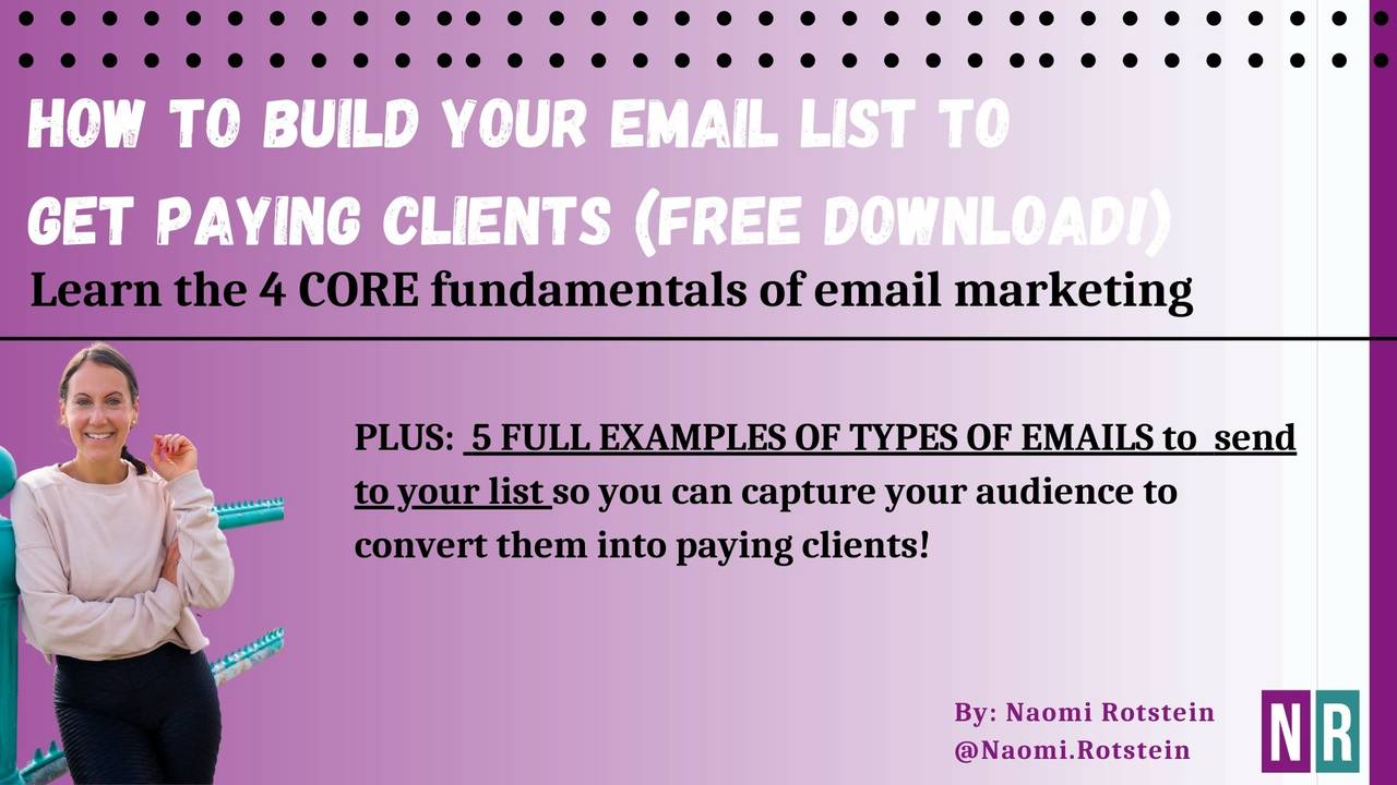 Build your email list to get paying clients