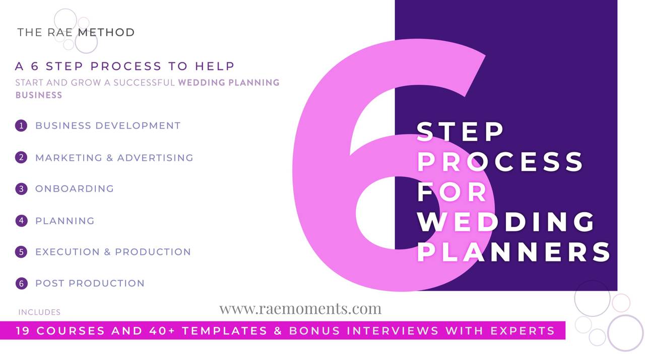 Online Wedding Planning Courses—RAE Moments