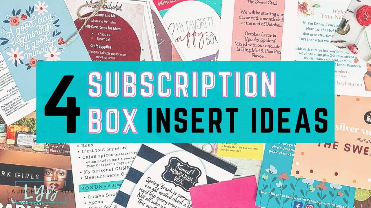 4 Subscription Box Insert Ideas