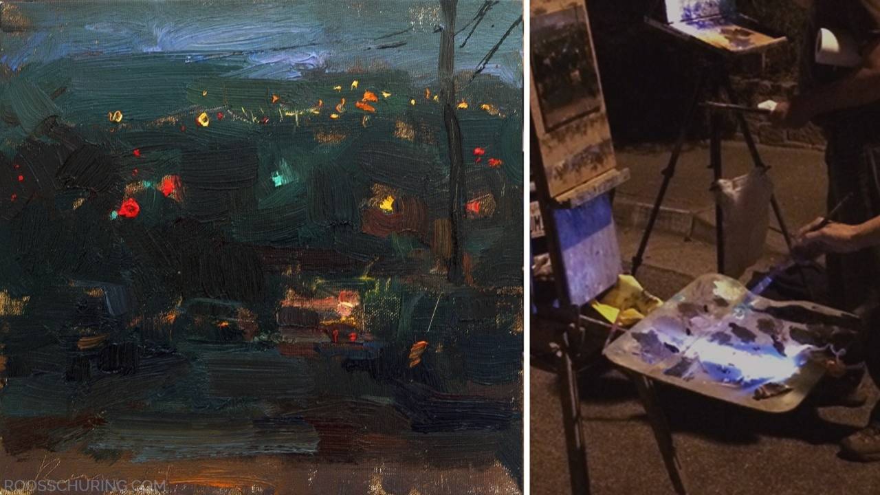 How To Paint Night Scenes Cityscape Nocturne by Roos Schuring