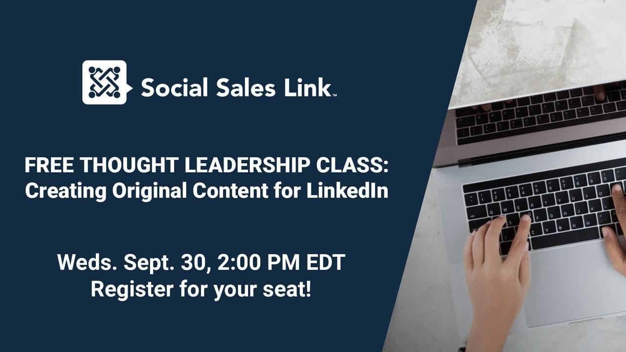 Create Original Content for LinkedIn - Thought Leadership Class